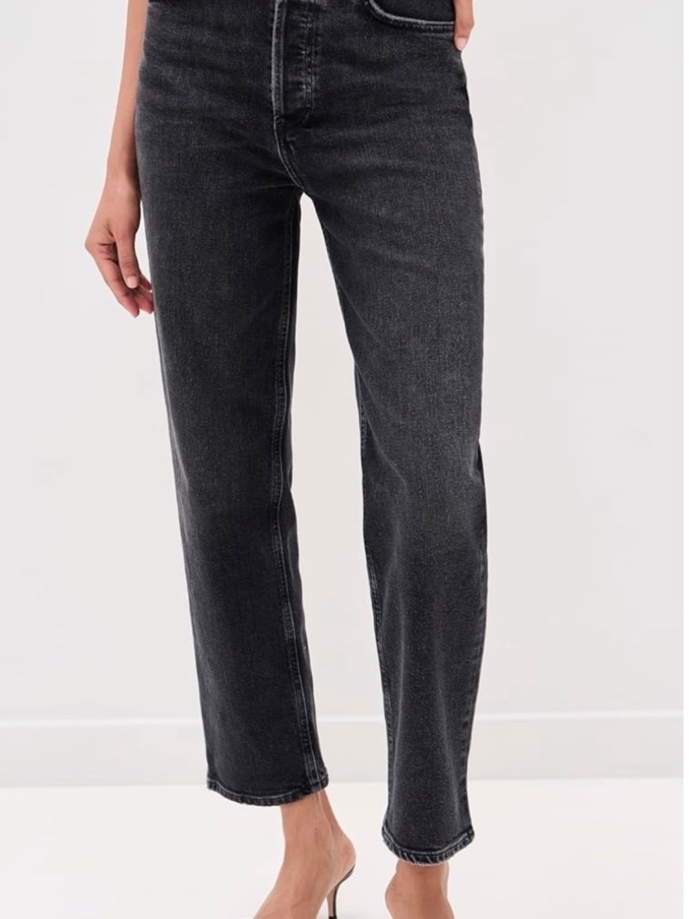 AGOLDE 90s Pinch Waist Crop High Rise Straight Jeans, Radius 25